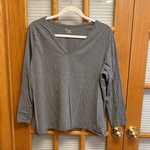 Lane Bryant Charcoal Long Sleeve Tee